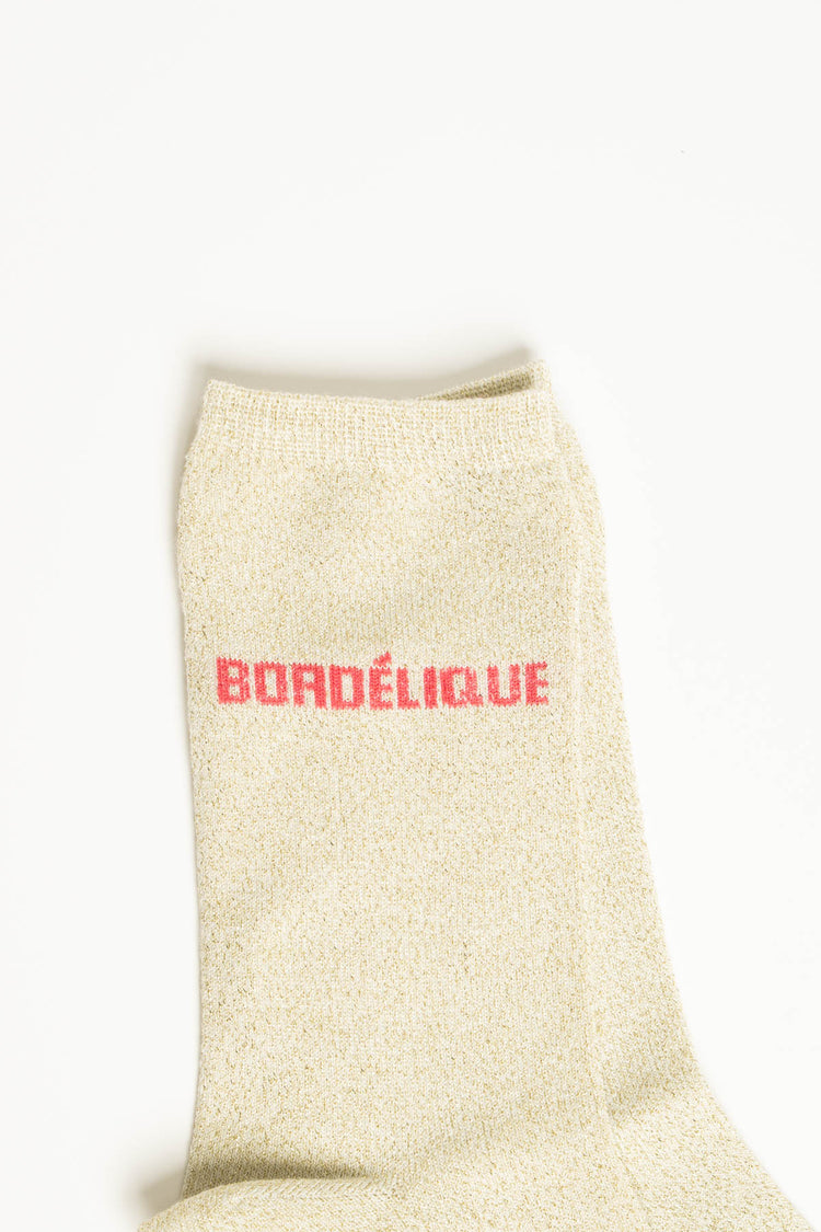 Calzini Bordélique in maglia lurex avorio