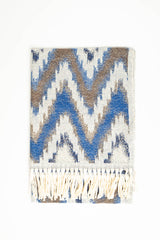 Sciarpa con motivo chevron blu/multicolor