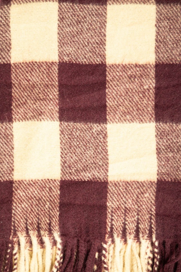 Sciarpa  con motivo check bordeaux