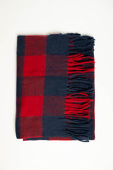 Sciarpa  con motivo check rosso/blu