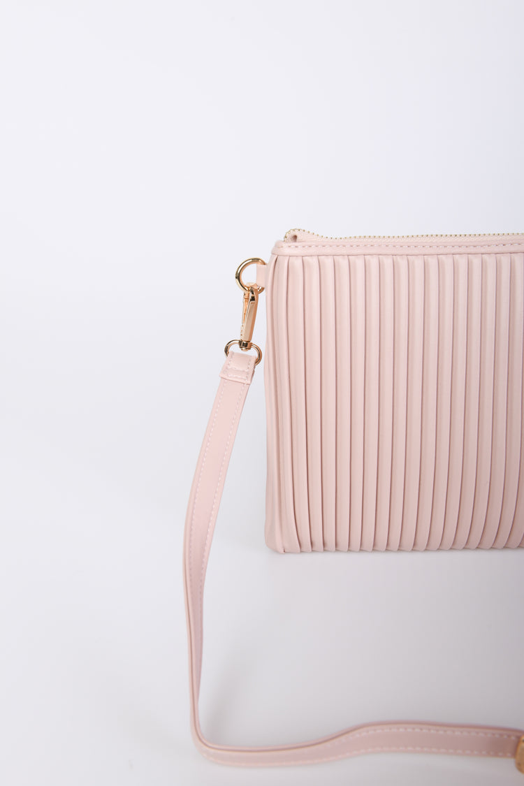 Pochette in similpelle a righe