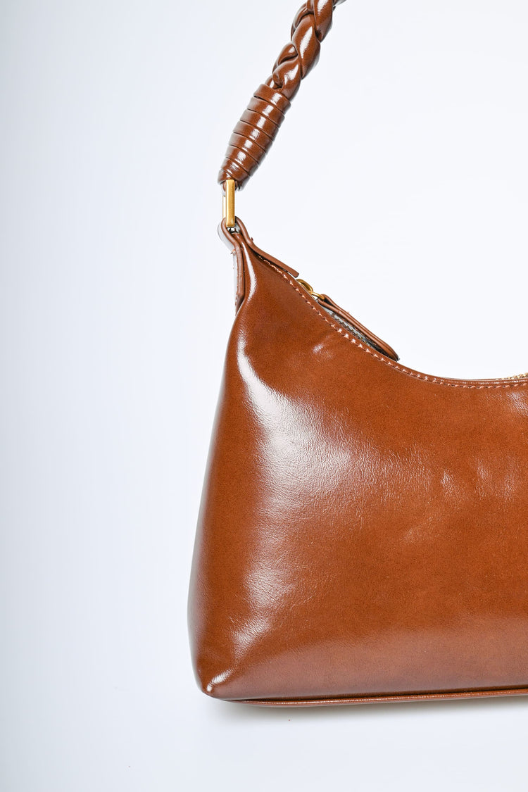 Borsa con manico intrecciato