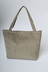 Borsa tote in velluto a coste