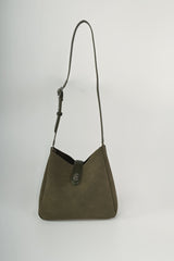 Borsa a spalla in faux suede