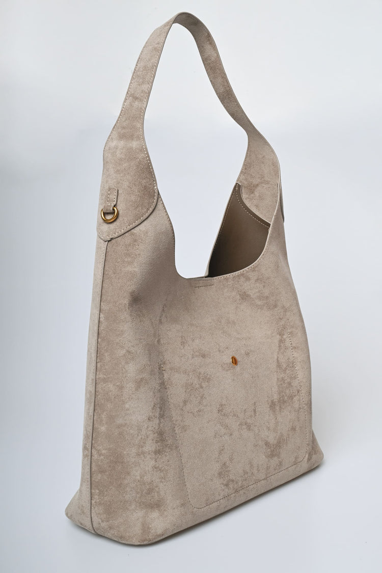 Borsa hobo in faux suede