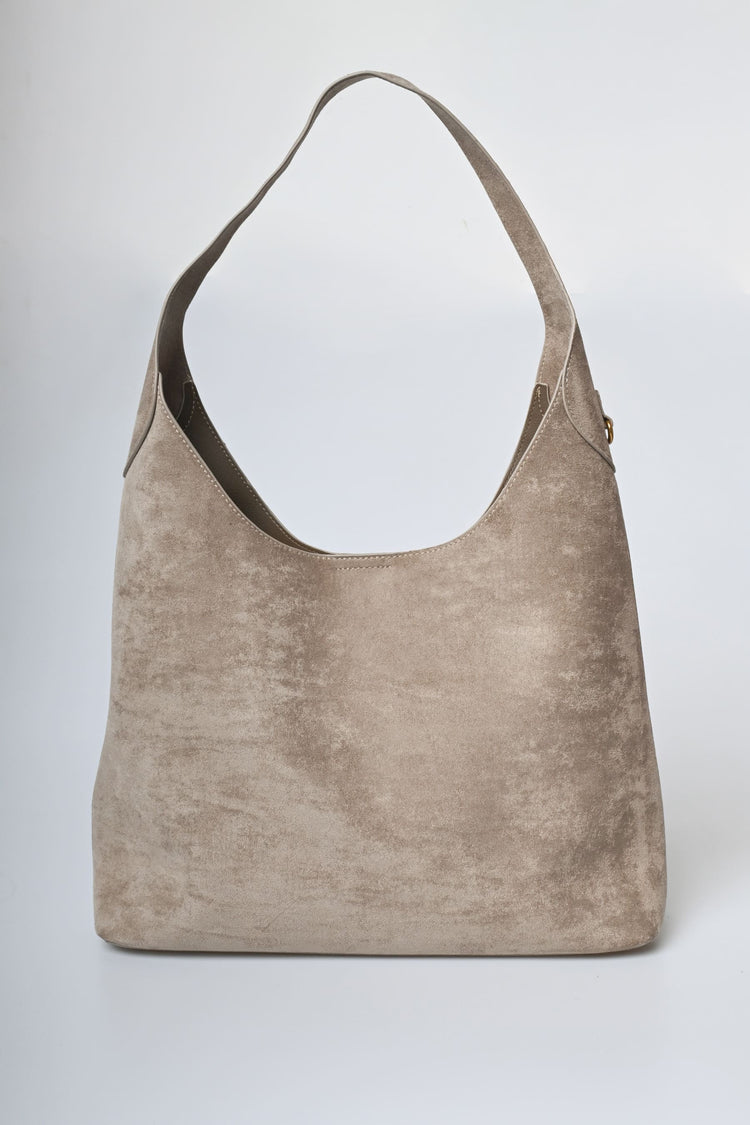 Borsa hobo in faux suede