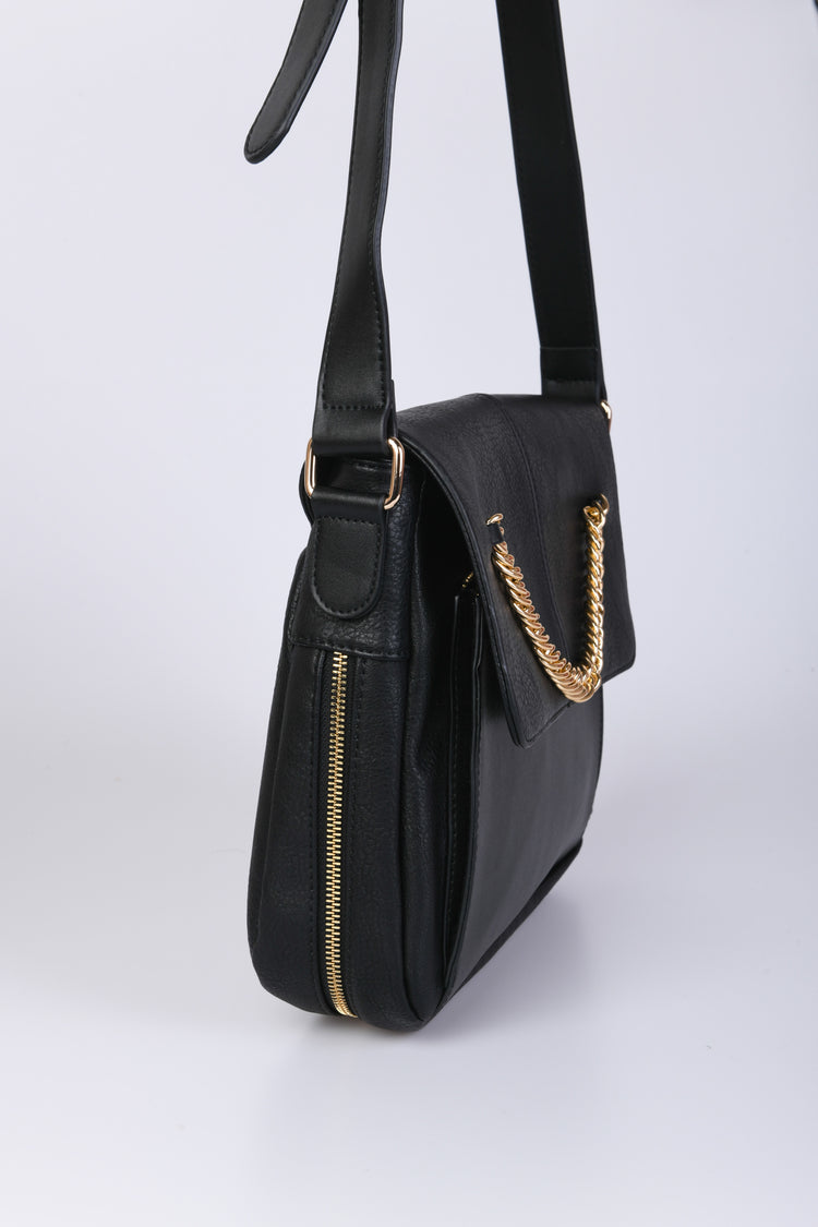 Borsa con catenella e zip