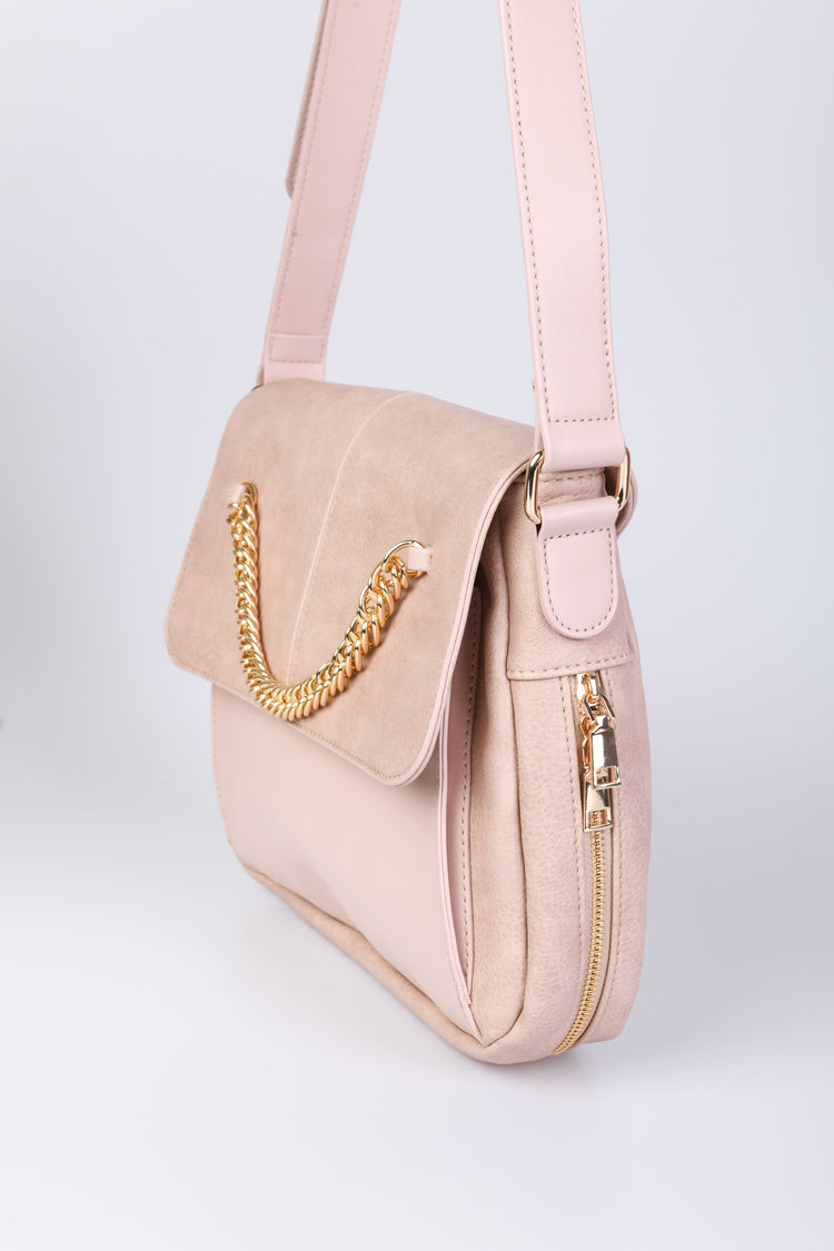Borsa con catenella e zip