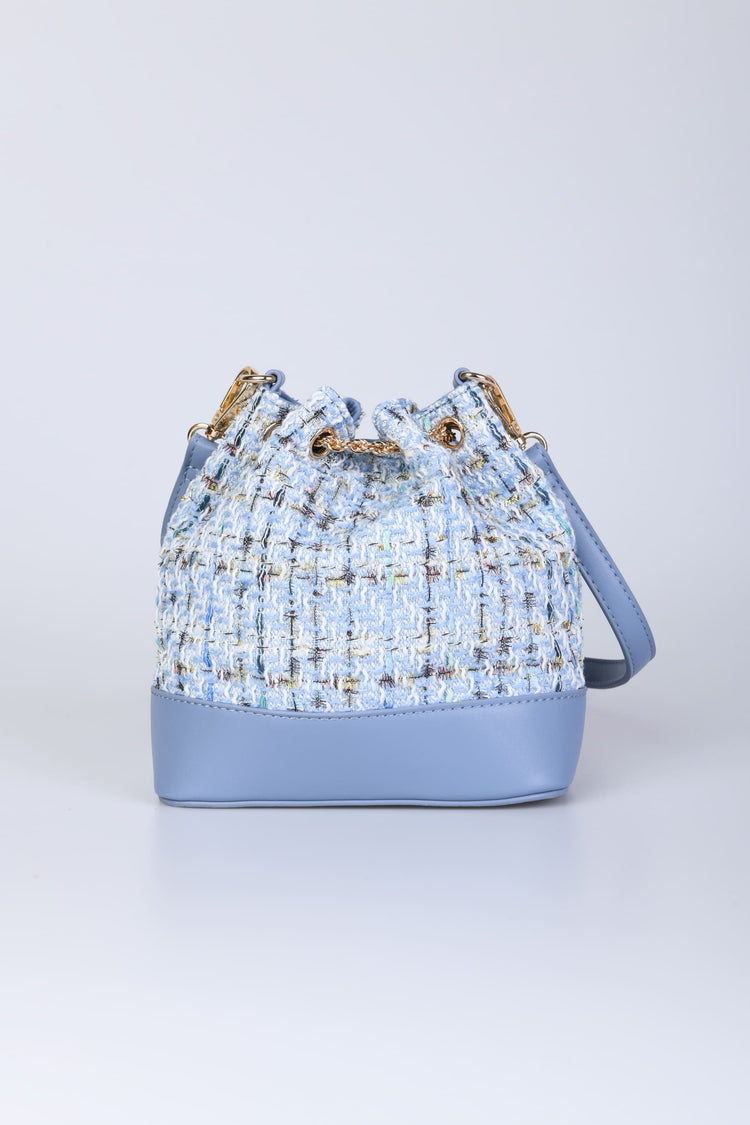 Borsa a secchiello in tweed