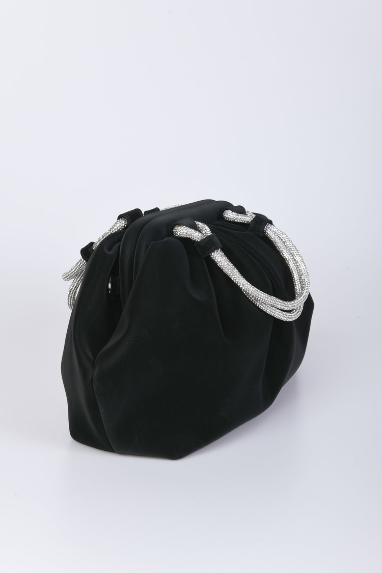 Pochette con manici in strass