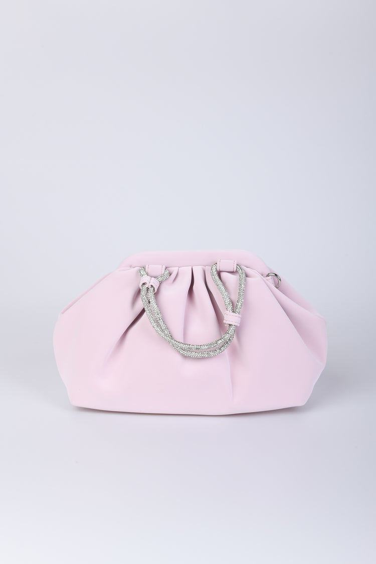 Pochette con manici in strass