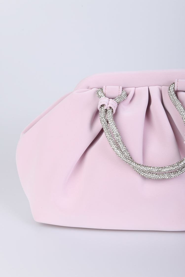 Pochette con manici in strass