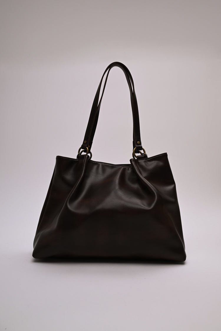 Borsa tote grande con doppia catena