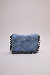 Borsa a tracolla in faux suede con strass