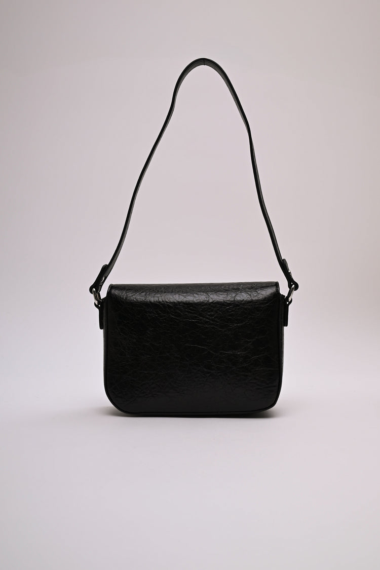 Borsa a spalla in similpelle martellata