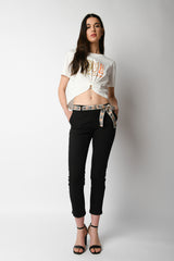 T shirt con nodo stampa soul