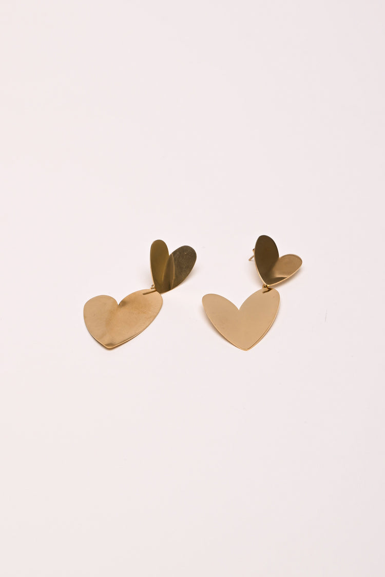 Set collana e orecchini con cuori oro
