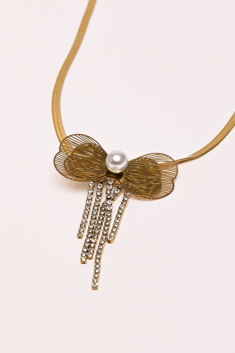 Set collana + orecchini con fiocco