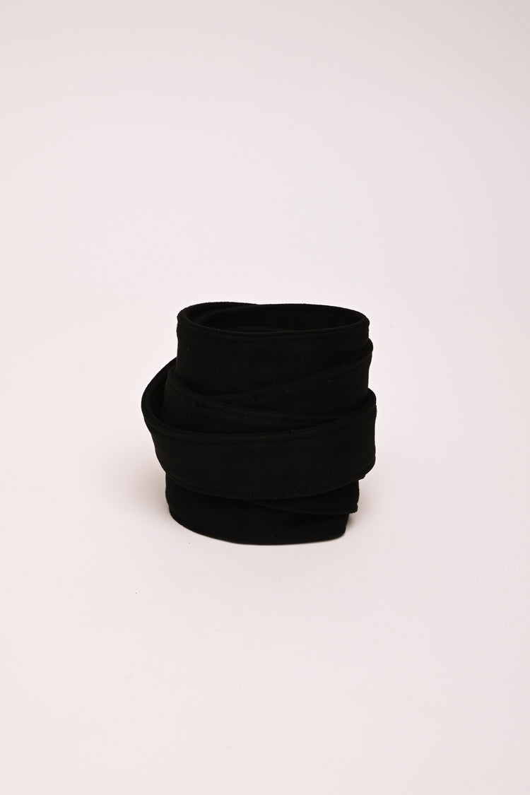 Cintura a fascia in faux suede
