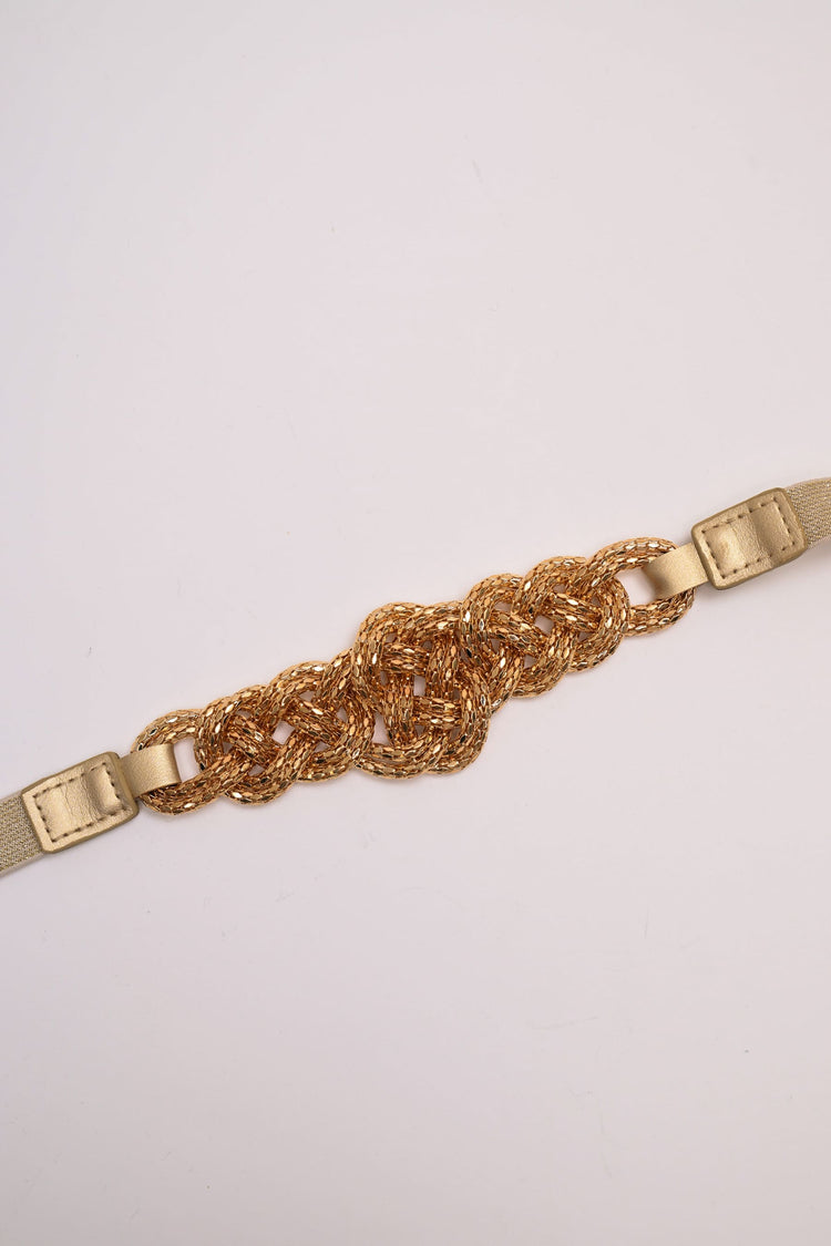 Cintura elastica con decorazione intrecciata