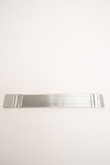 Cintura elasticizzata in similpelle laminata argento