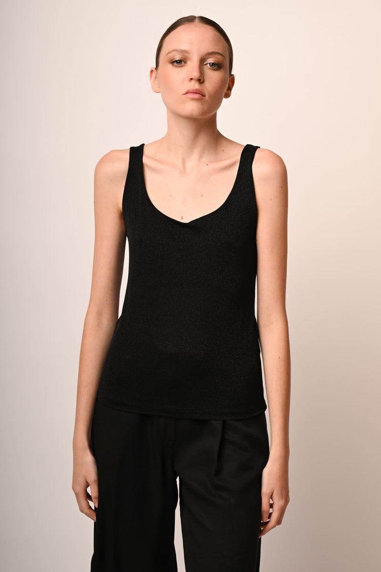 Canotta in maglia lurex