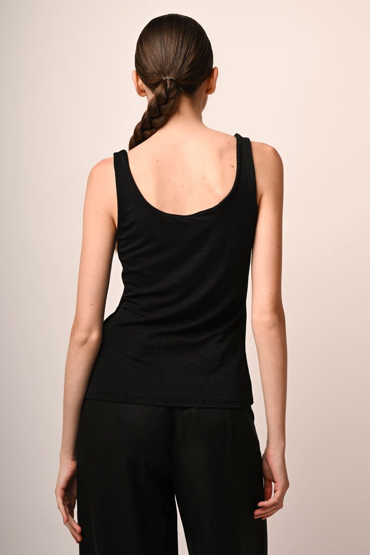 Canotta in maglia lurex