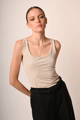 Canotta in maglia lurex