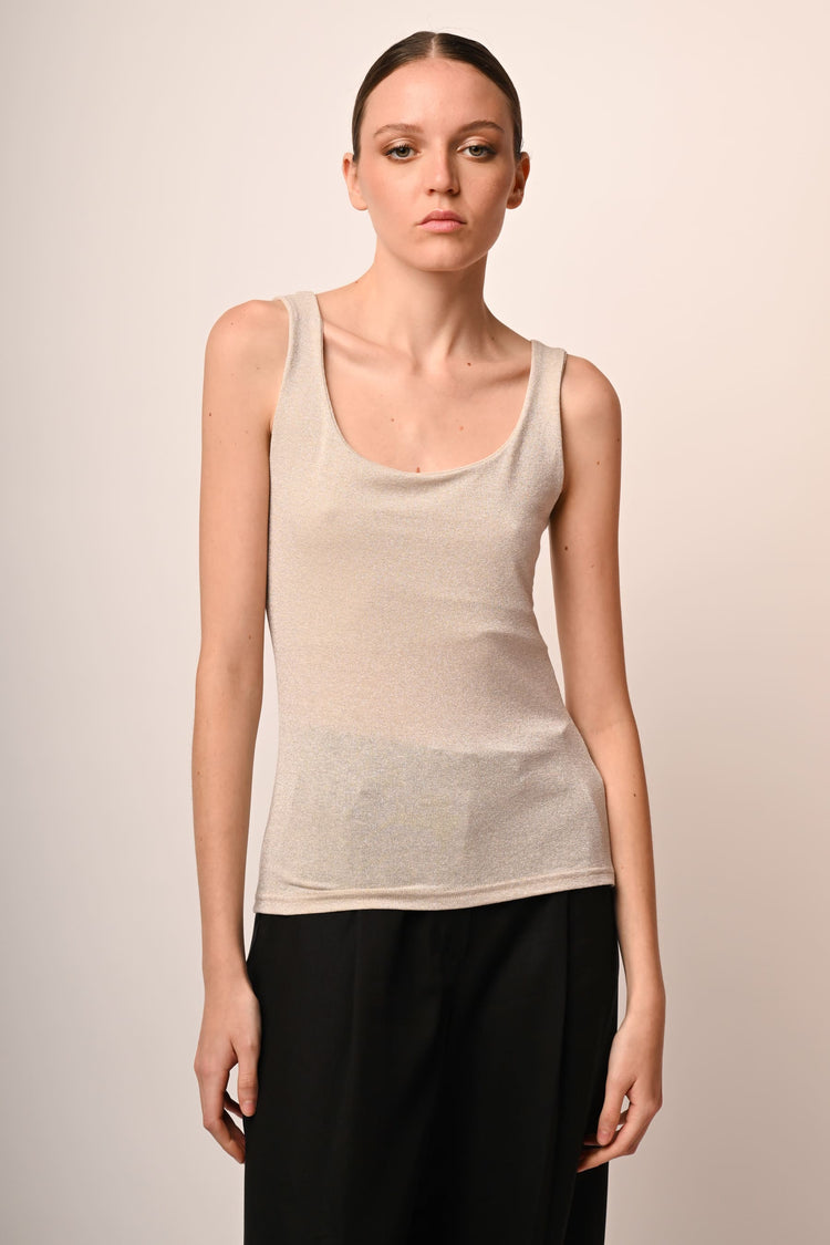Canotta in maglia lurex