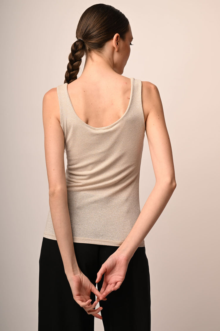 Canotta in maglia lurex