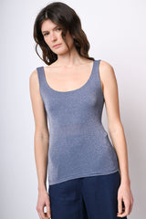 Canotta in maglia lurex