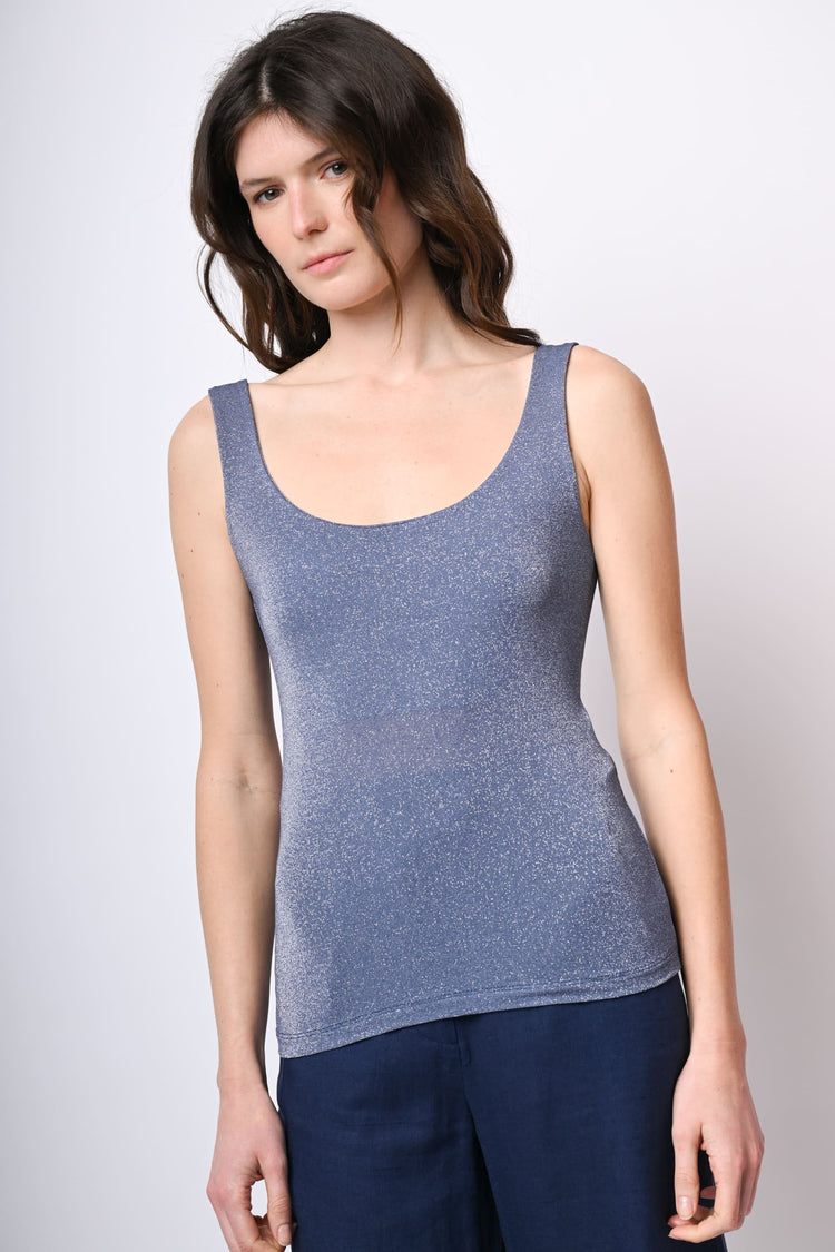 Canotta in maglia lurex