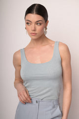 Canotta in maglia lurex