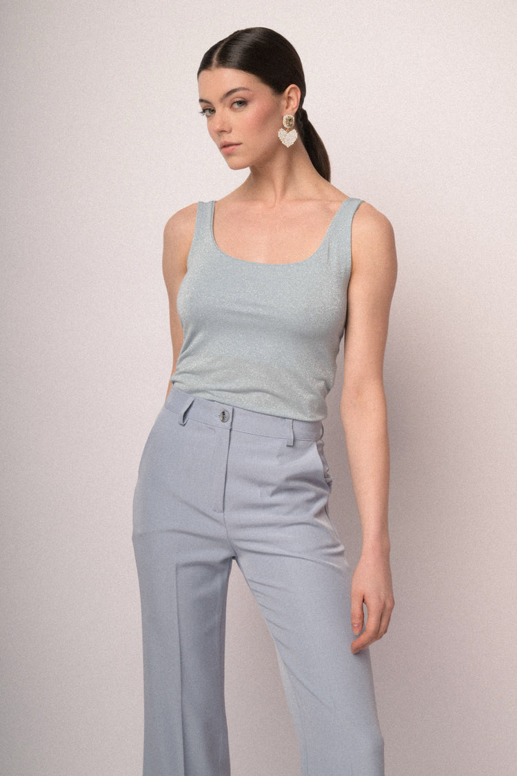Canotta in maglia lurex