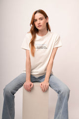 T shirt Acquario in cotone bianco