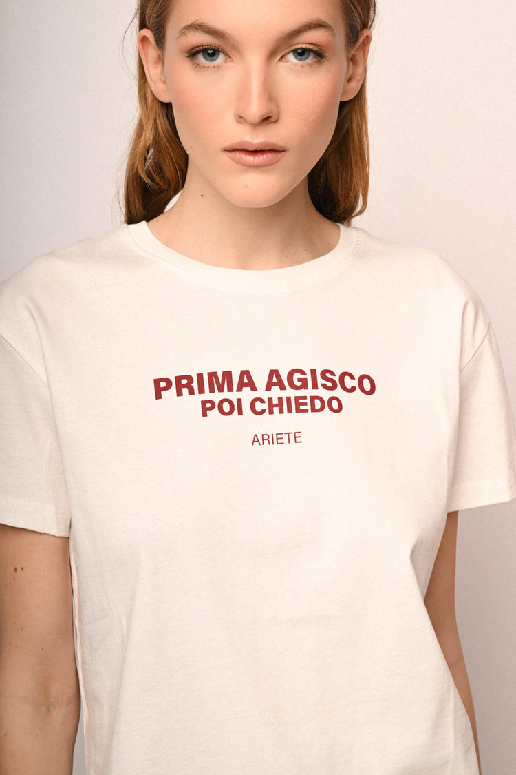 T-shirt Segni Zodiacali Ariete in cotone