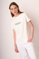 T shirt Bilancia in cotone bianco