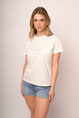 T-shirt Bordèlique in cotone bianco