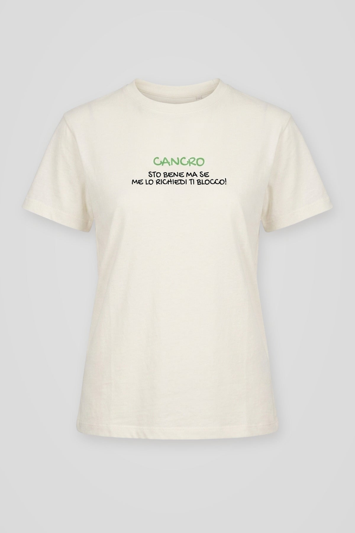 T shirt Cancro in cotone bianco