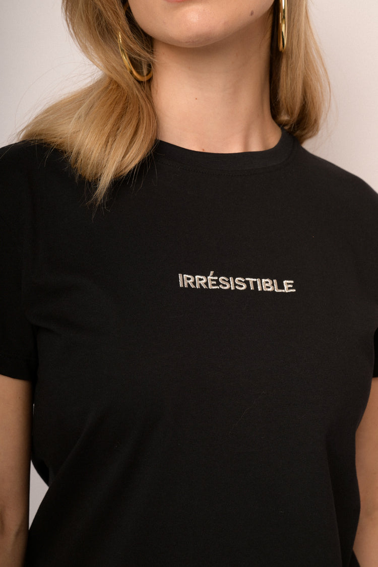 T-shirt Irrésistible in cotone nero