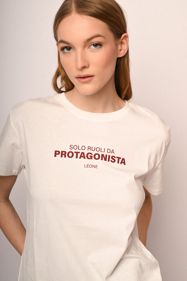 T-shirt Segni Zodiacali Leone in cotone