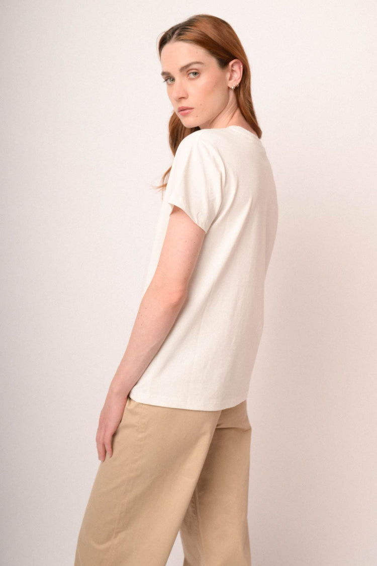 T shirt Pesci in cotone bianco