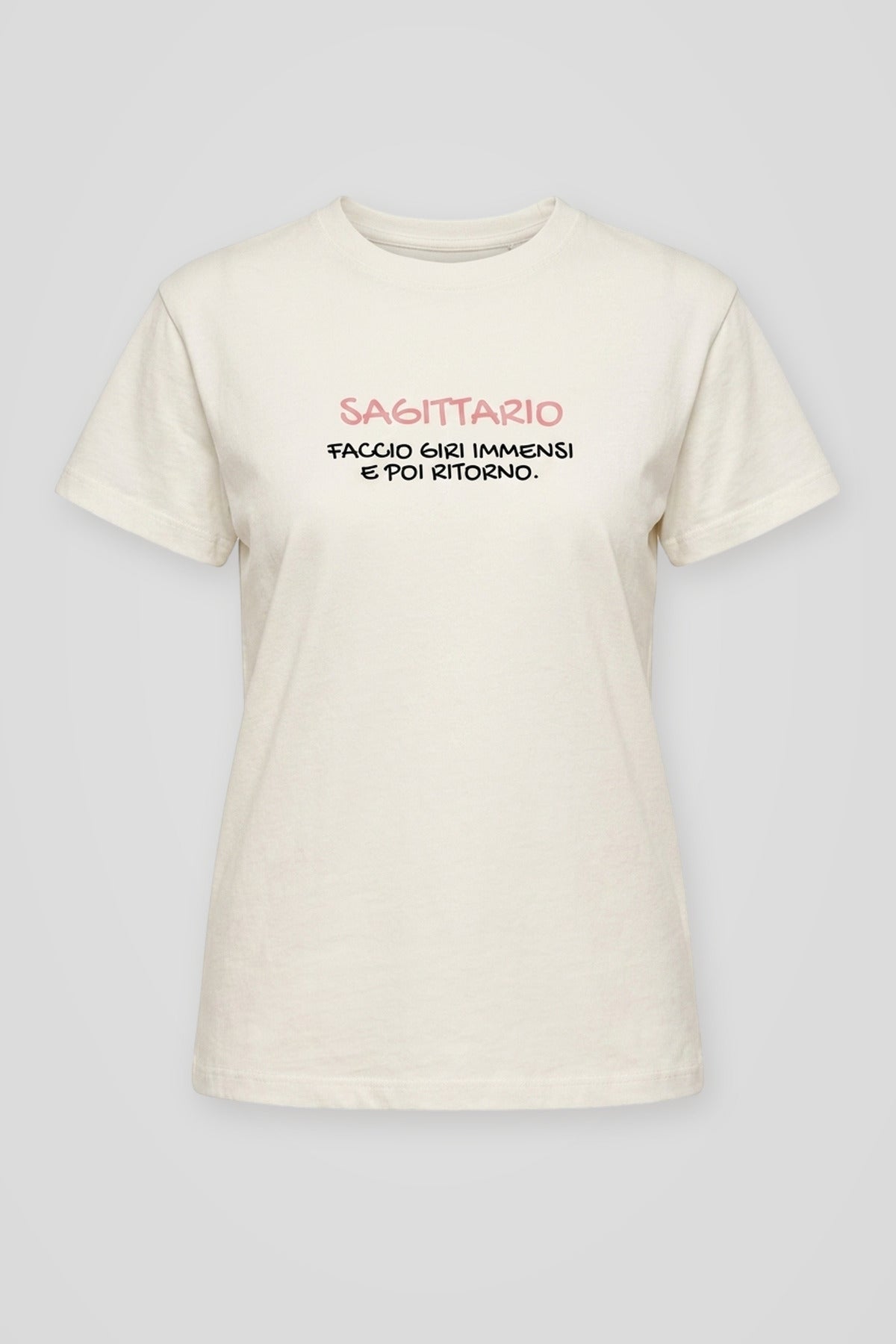 T shirt Sagittario in cotone bianco