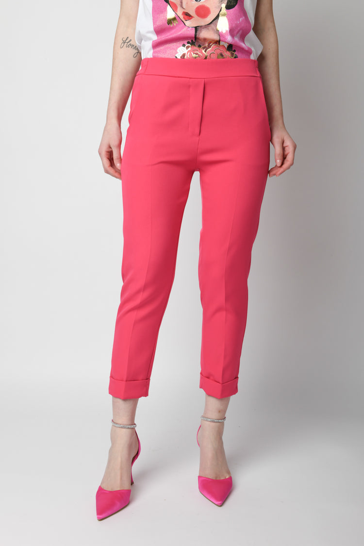 Pantaloni slim-fit con risvolto