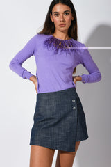 Pull girocollo misto viscosa