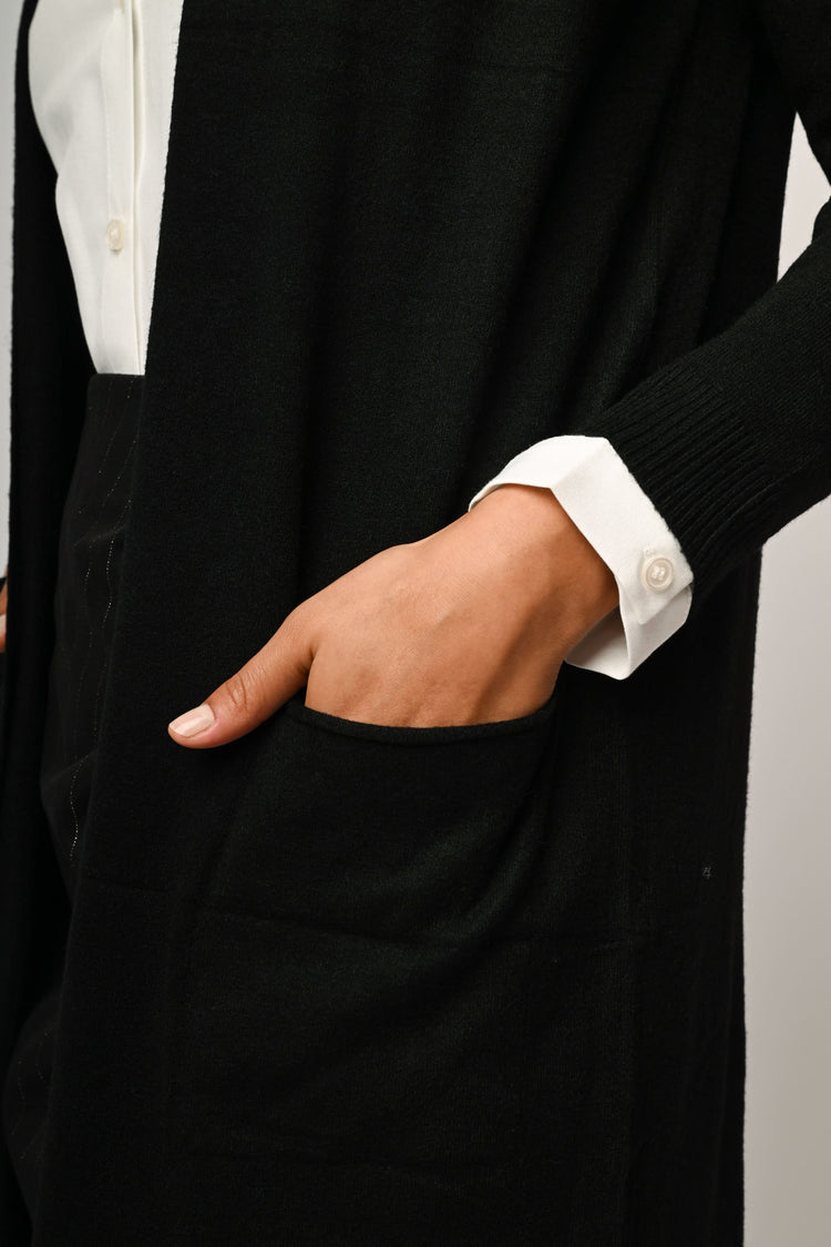 Cardigan lungo con tasche