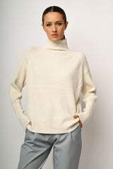 Lupetto in maglia a costine