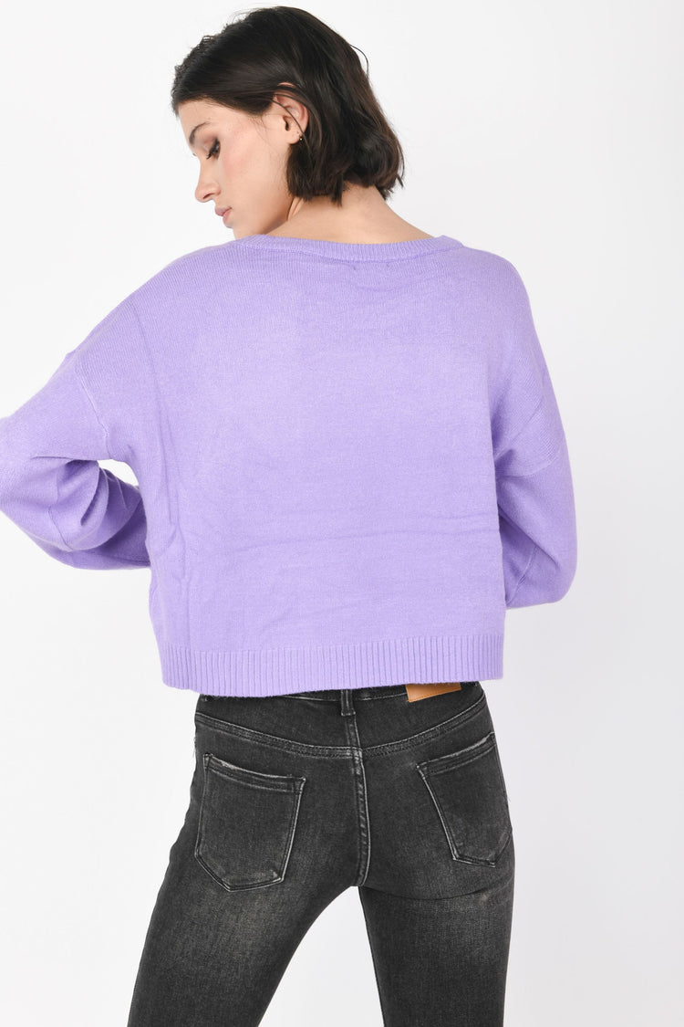 Pull crop boxy-fit