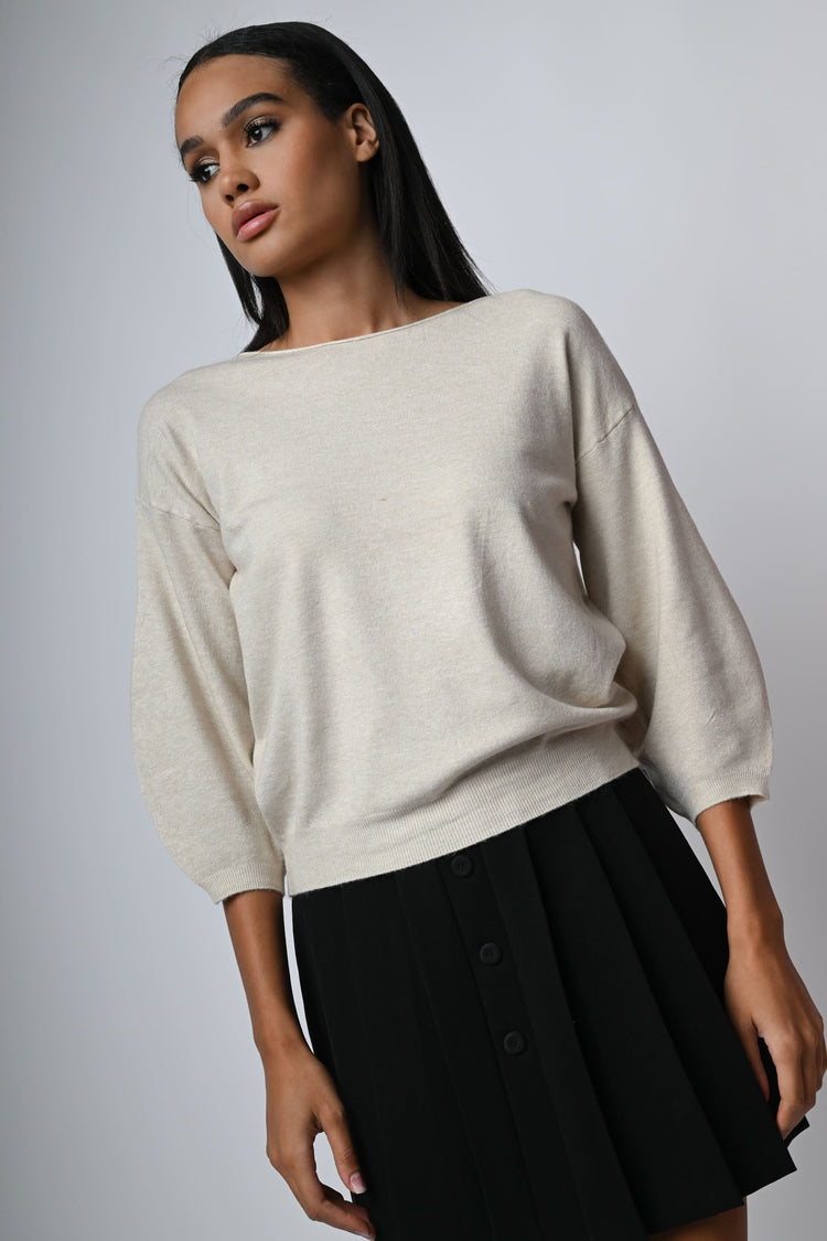 Pull con maniche a palloncino