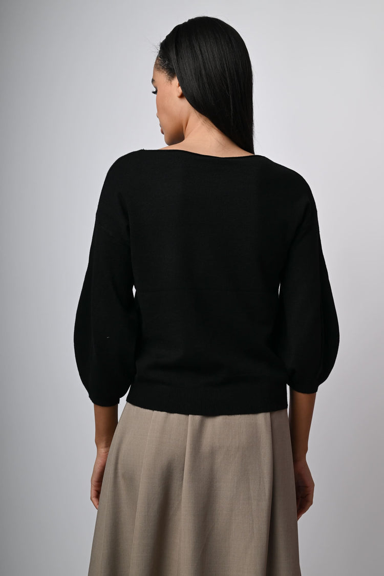Pull con maniche a palloncino